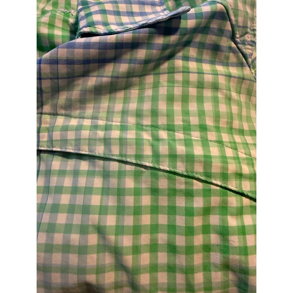Columbia PFG Long Sleeve Vented Fishing Shirt, Gingham Green Blue, Women's Large - Picture 7 of 8
